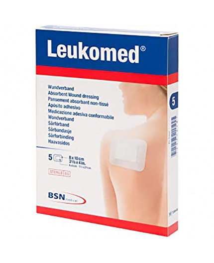 Leukomed Medic Cerotto con Garza Tessuto non Tessuto 8X10 cm - 5 pezzi